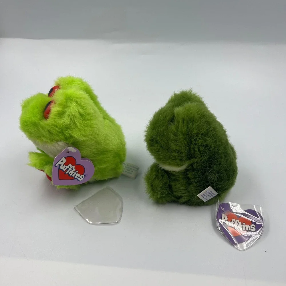 Vintage SWIBCO Puffkins Freddy Frog and Albert Alligator Plush Lot 2 with Tags